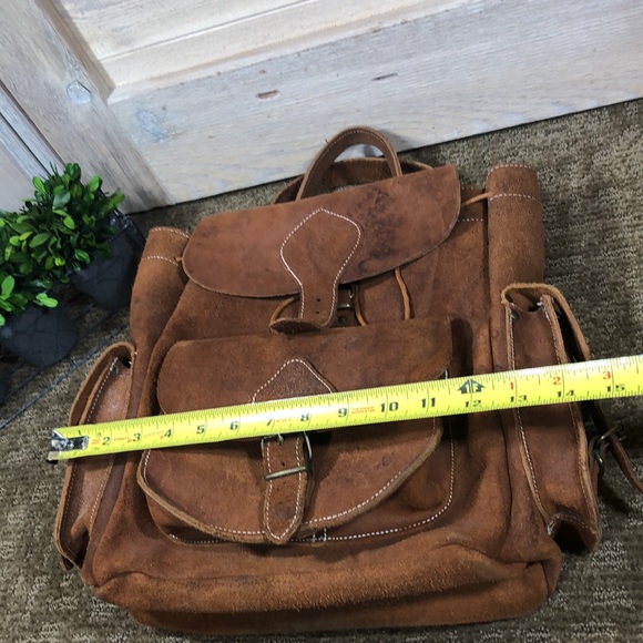 men's rugged leather backpack